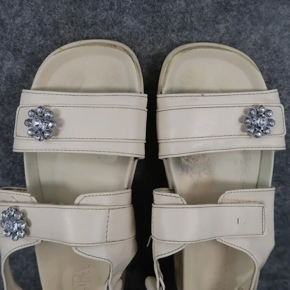 Zara Shoes Womens 36 Sandals Fashion Adjustable Straps Flat Fashion Casual Sport - Picture 7 of 12